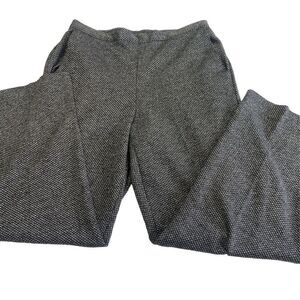 Alfred Dunner Pull-On Pants Women  Size 10P Gray elastic waist knit pants Pocket